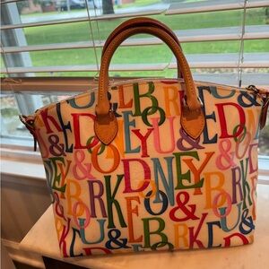Dooney & Bourke Red and Pink Satchel Bold Design
